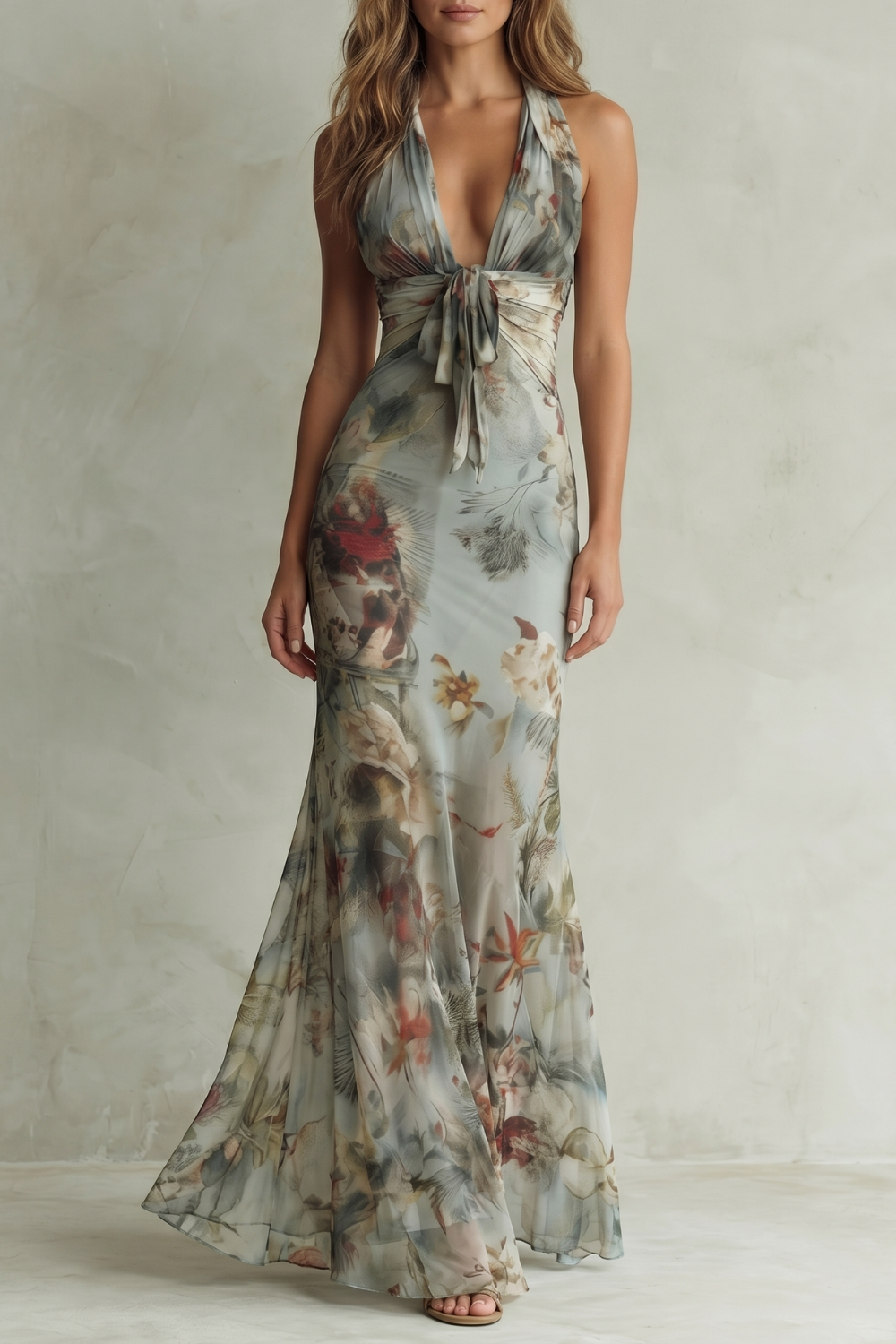 Floravienne – Encanto vintage de chiffon – Vestido maxi