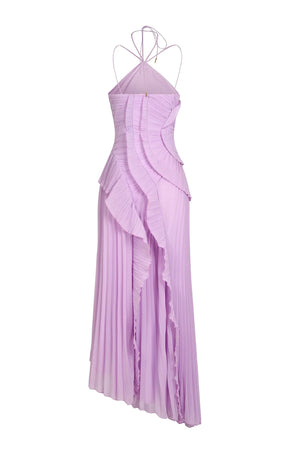 Meritxell | Vestido maxi elegante con volantes para mujer