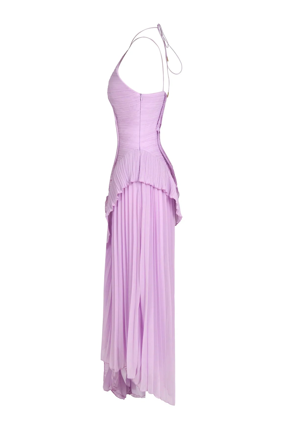 Meritxell | Vestido maxi elegante con volantes para mujer