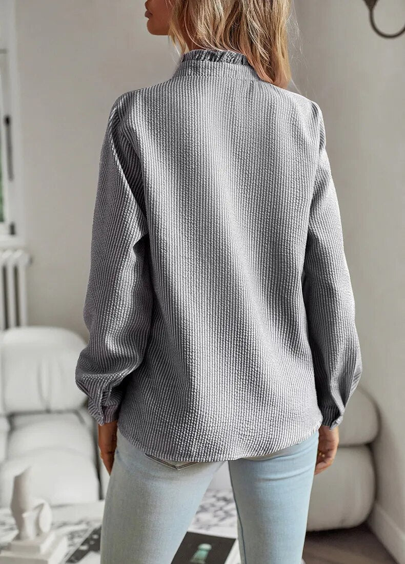 Camisa de Manga Larga con Volantes Aurora