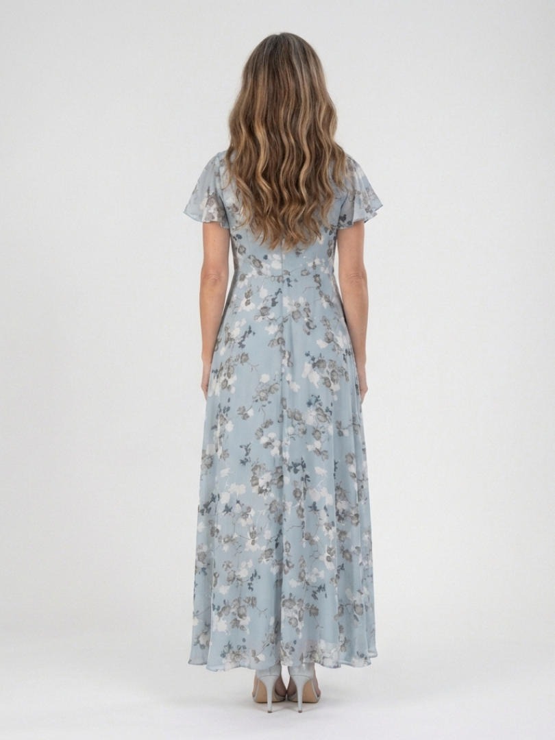 Montserrat | Vestido maxi de chiffon floral