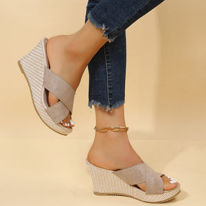 María – Sandalias de cuña relajadas