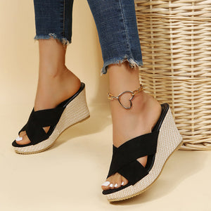 María – Sandalias de cuña relajadas