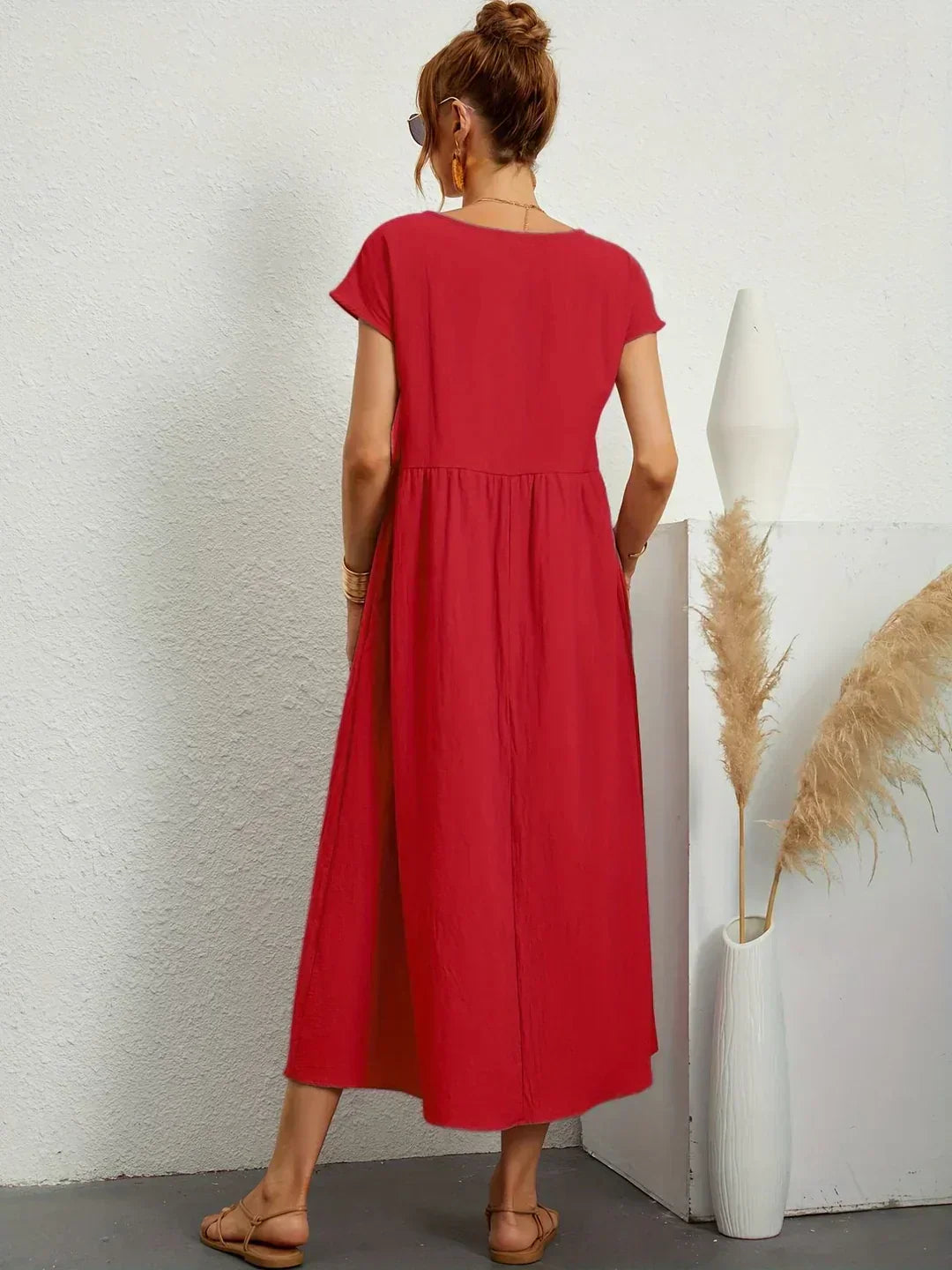 Gabrielle™ — Vestido Midi Fluido con Elegancia Atemporal