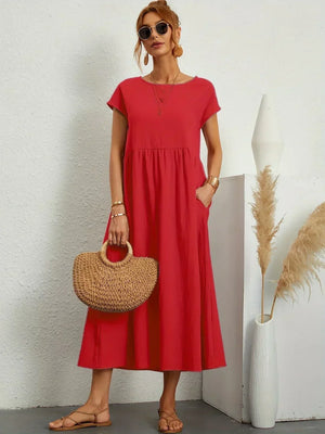 Gabrielle™ — Vestido Midi Fluido con Elegancia Atemporal