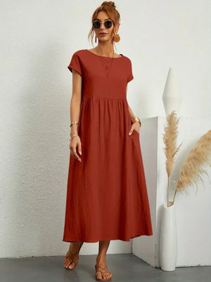 Gabrielle™ — Vestido Midi Fluido con Elegancia Atemporal
