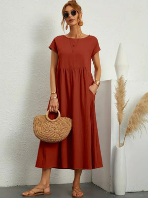 Gabrielle™ — Vestido Midi Fluido con Elegancia Atemporal