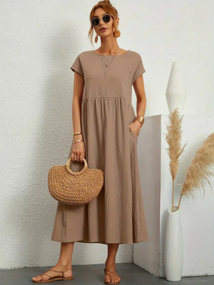 Gabrielle™ — Vestido Midi Fluido con Elegancia Atemporal
