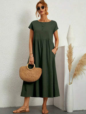 Gabrielle™ — Vestido Midi Fluido con Elegancia Atemporal