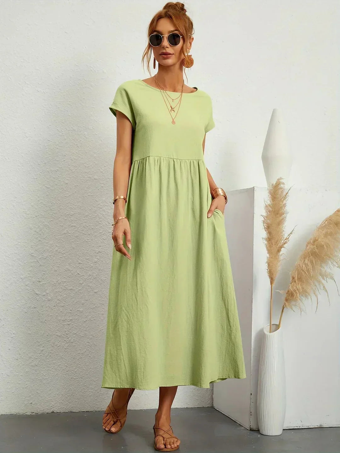Gabrielle™ — Vestido Midi Fluido con Elegancia Atemporal