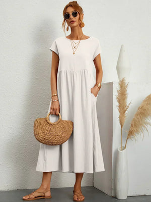 Gabrielle™ — Vestido Midi Fluido con Elegancia Atemporal