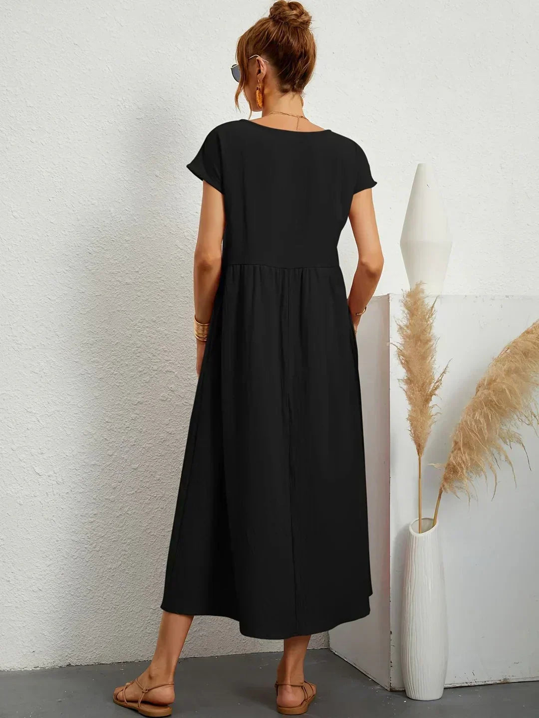 Gabrielle™ — Vestido Midi Fluido con Elegancia Atemporal