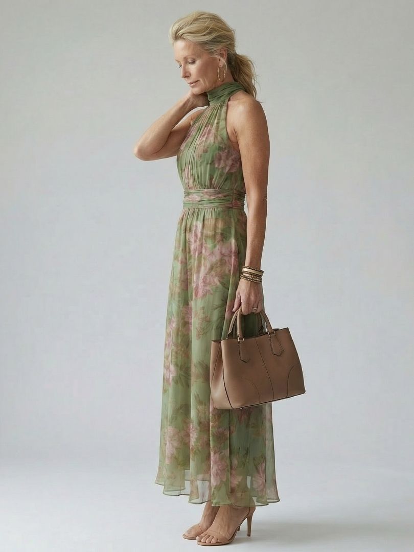 Mirelle | Vestido Midi con Escote Halter
