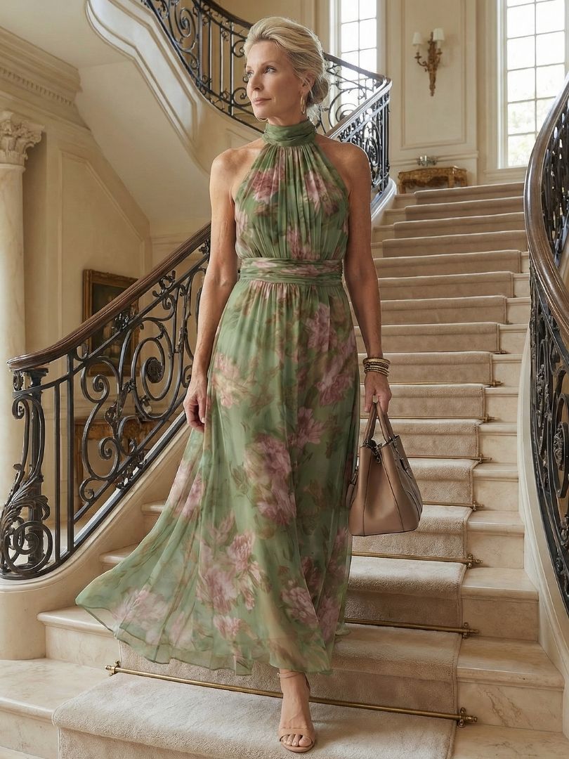 Mirelle | Vestido Midi con Escote Halter