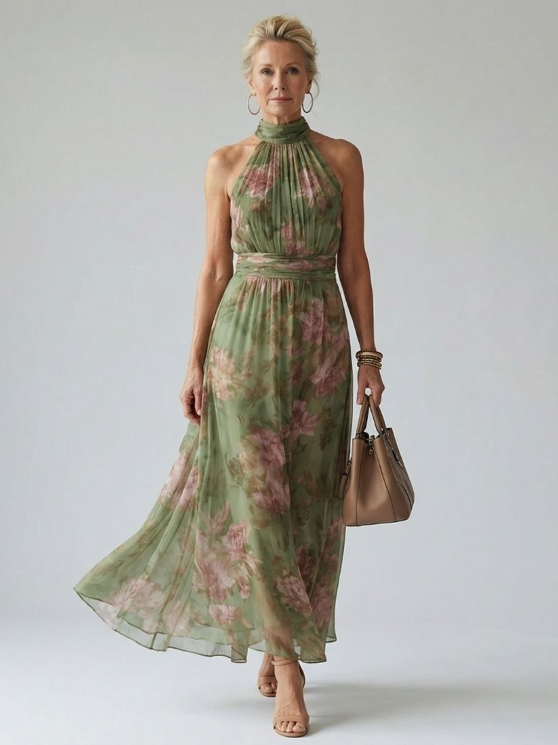 Mirelle | Vestido Midi con Escote Halter
