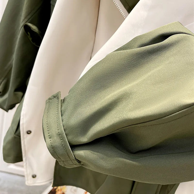 Yolanda | Chaqueta de Entretiempo con Cuello Doblado Estilo "Drapeado"