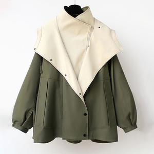 Yolanda | Chaqueta de Entretiempo con Cuello Doblado Estilo "Drapeado"