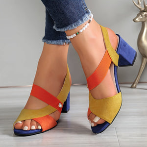 Laia™ | Tacones Cómodos con Tiras Cruzadas