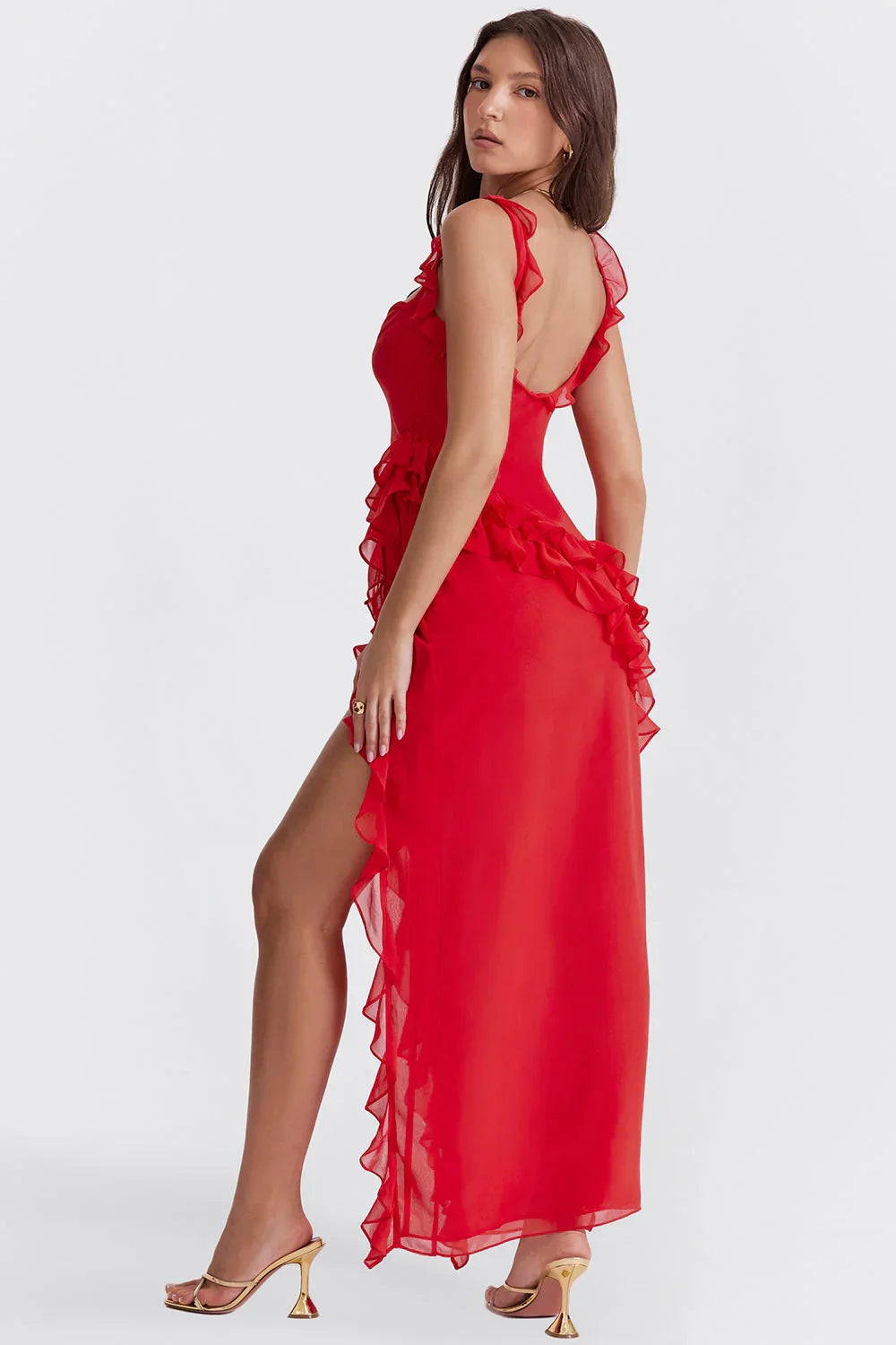 Blanca | Vestido Largo Con Volantes