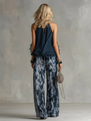 Élise | Conjunto elegante y ligero con top fluido y pantalones anchos