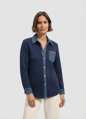 Lucía | Camisa de punto vaquera