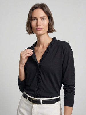 India | Blusa con volantes y cuello en V