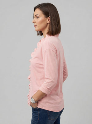 India | Blusa con volantes y cuello en V