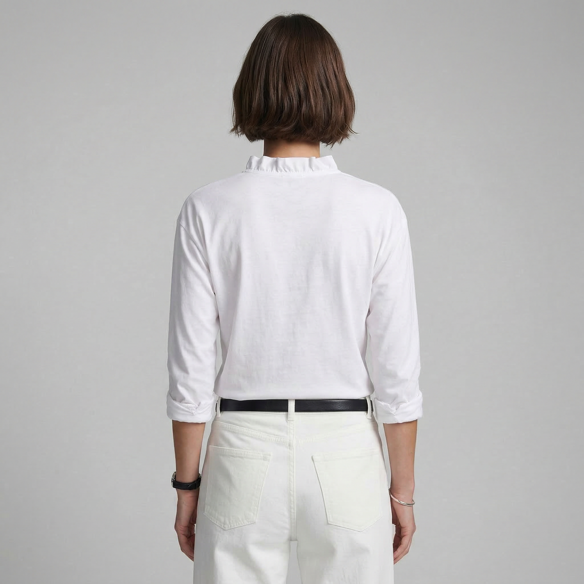 India | Blusa con volantes y cuello en V