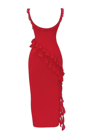 Blanca | Vestido Largo Con Volantes