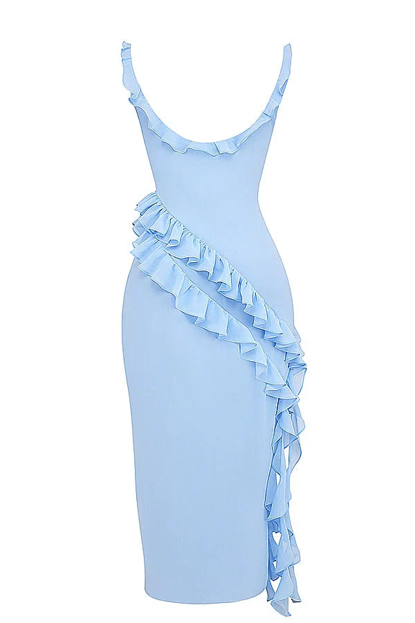 Blanca | Vestido Largo Con Volantes