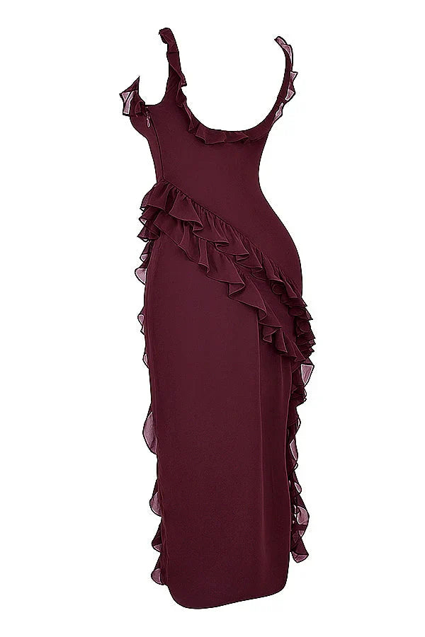 Blanca | Vestido Largo Con Volantes