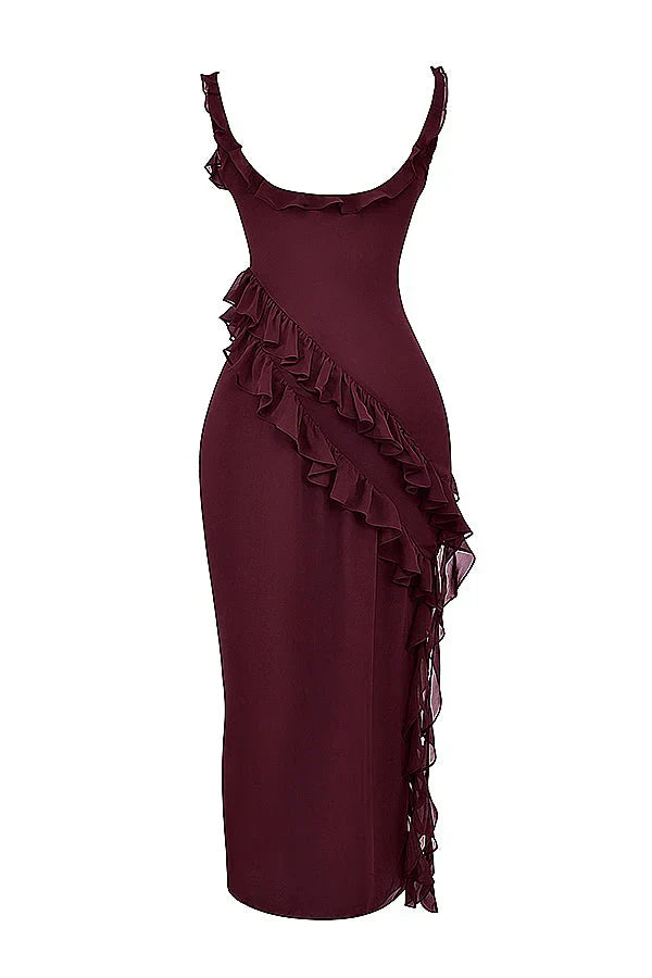 Blanca | Vestido Largo Con Volantes