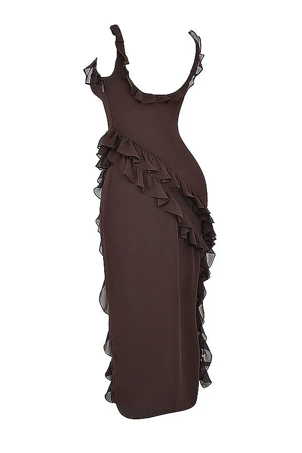 Blanca | Vestido Largo Con Volantes