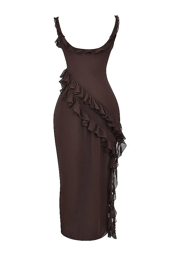 Blanca | Vestido Largo Con Volantes